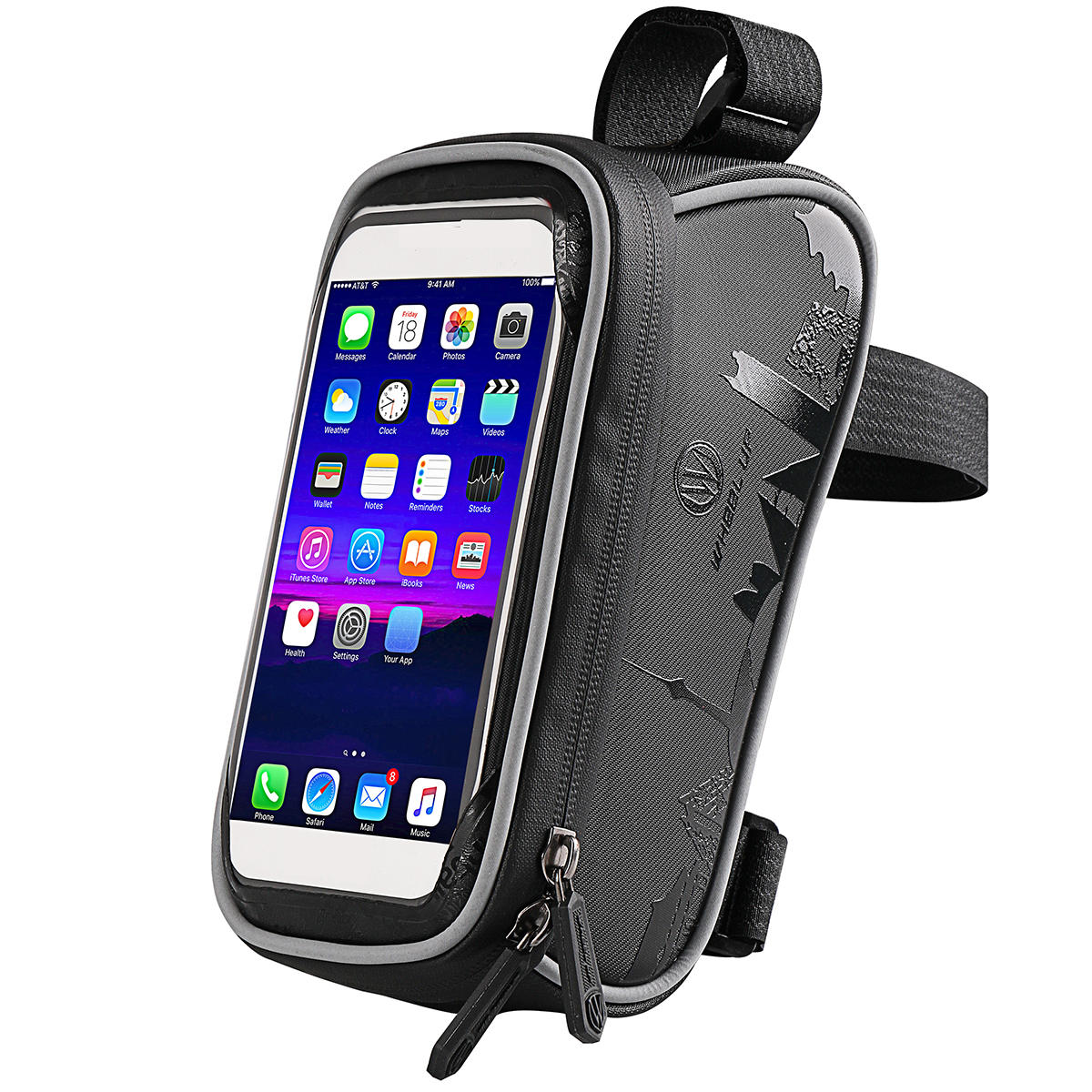 Waterproof Bike Front Frame Touch Screen Bag Phone Pannier For Phones Below 6.0''