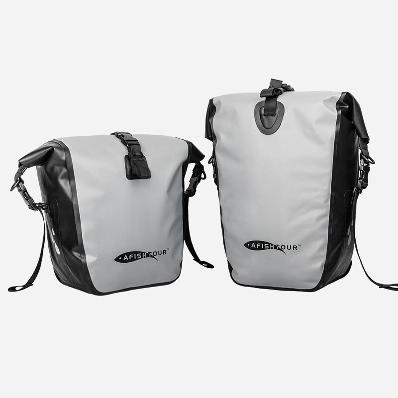 AFISHTOUR Folding 15-25L Bicycle Rear Seat Bag Waterproof Cycling Sides Bag Seatpost Bag MTB Luggage Rear Frame Bag COD