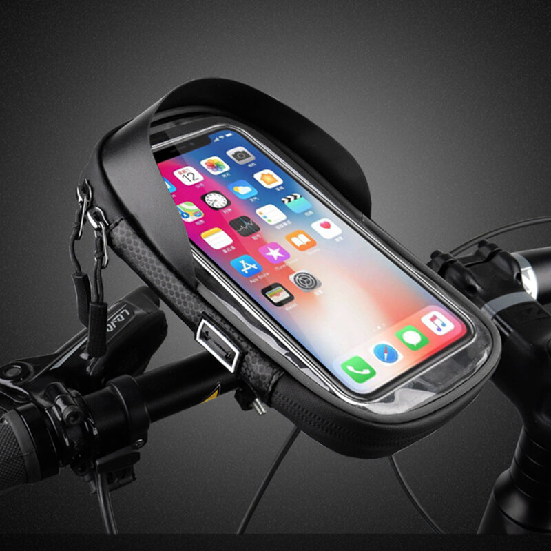 Waterproof Bike Bag Security 360° Rotation Touch Screen Bicycle Frame Phone Bag for Cycling COD
