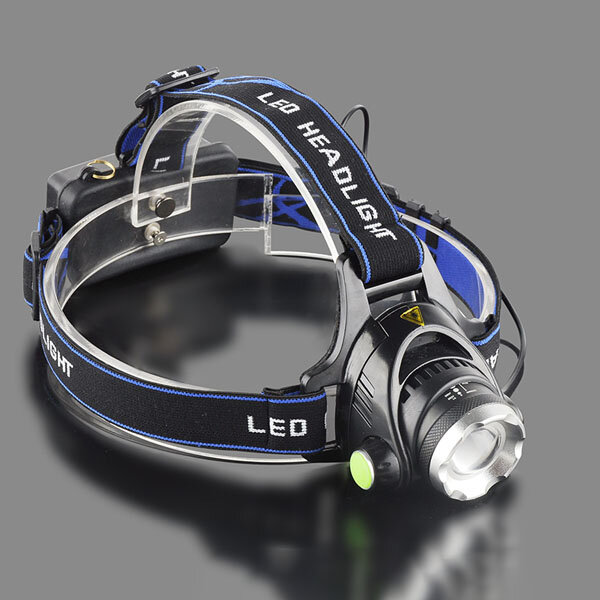 BIKIGHT 568D 650LM LED HeadLamp Waterproof 3 Modes Telescopic Zoom Rechargeable Running Camping Cycling Light COD