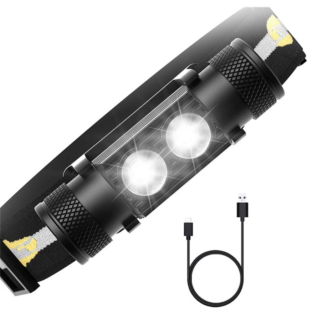 SEEKNITE H02A Dual SST40 LED 2200lm Ultrabright Headlamp USB Rechargeable 18650 Head Light Bike Headlight Seachlight COD