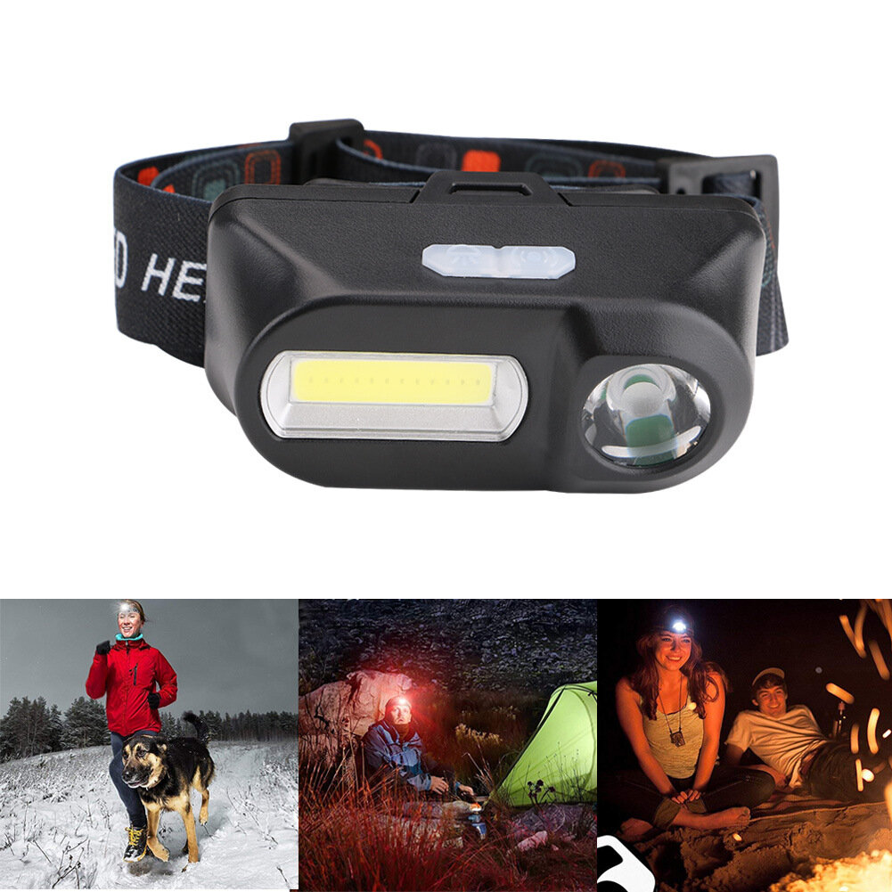 BIKIGHT 700LM XPE+COB LED HeadLamp USB Interface Waterproof Outdoor Camping Hiking Cycling Fishing Light COD