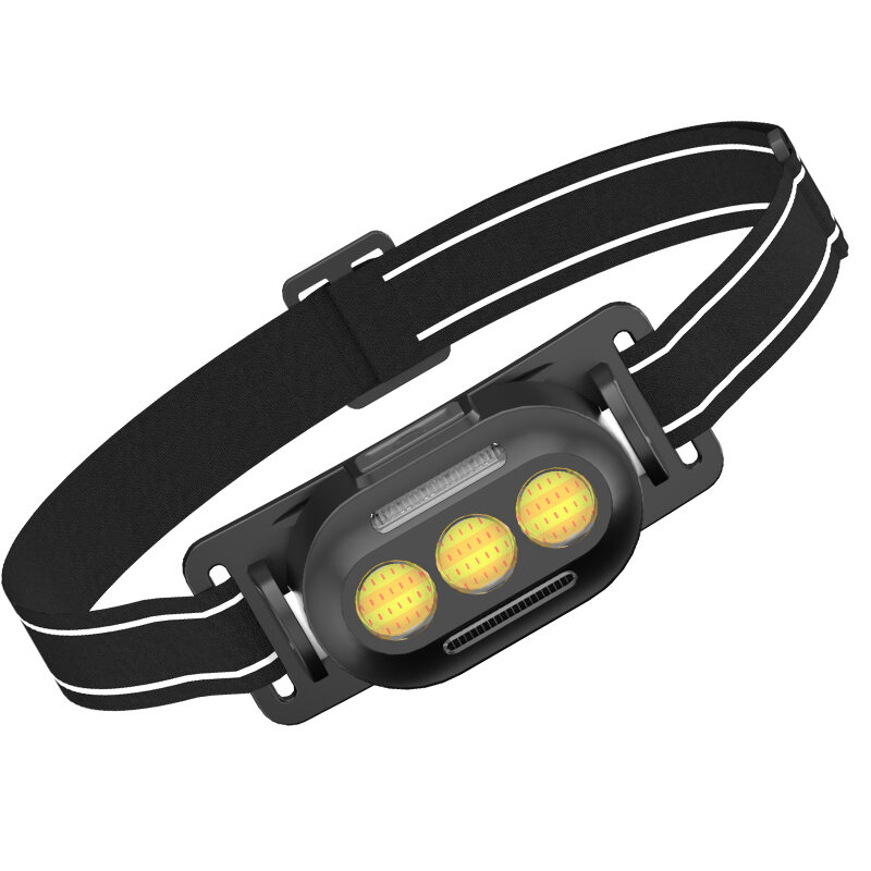 Mini LED Headlamp Comfortable Adjustable Head-Strap Perfect for Camping Night Fishing COB Headlights COD