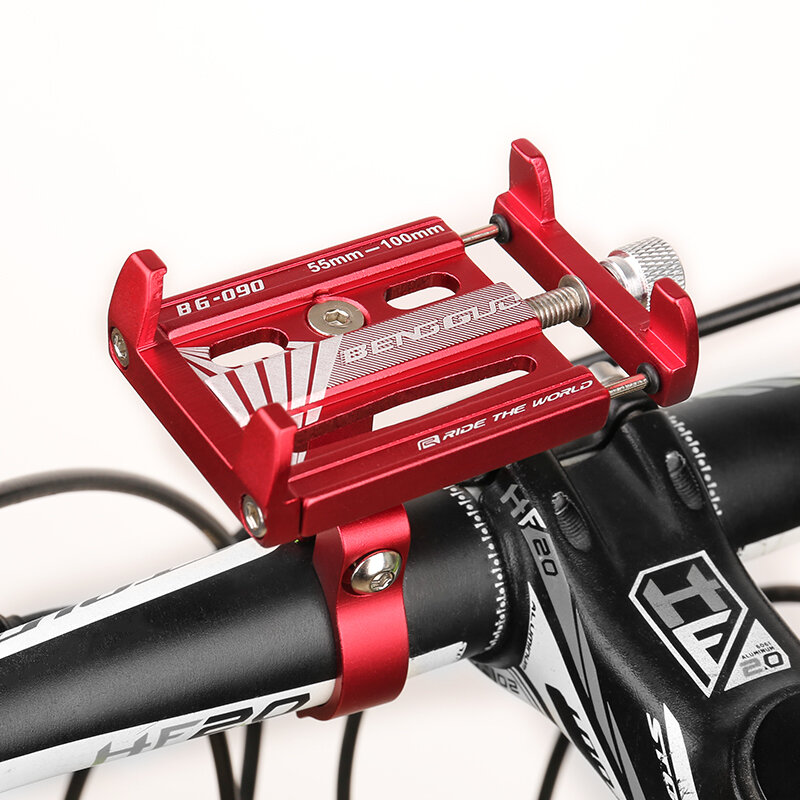 Aluminum Alloy Phone Holder 3.5"-6.5" Adjustable Phone Clip Stand Shockproof Portable Bike Holder Phone Bracket For Cycling Bicycle COD