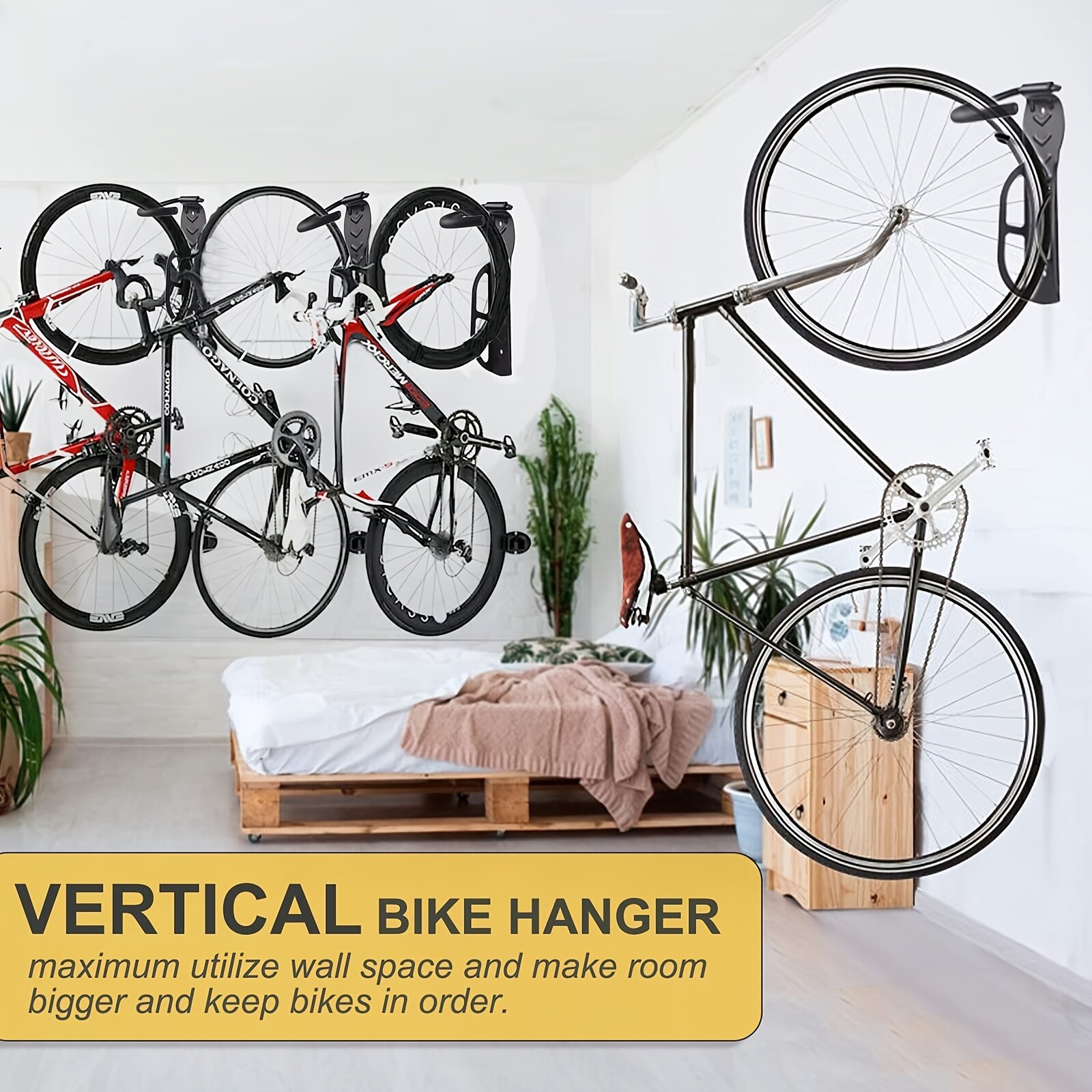 Bicycle Wall Mount Rack Storage Fixed Hanging Hook Bike Support Stand Bracket Holder for MTB Road Bike COD