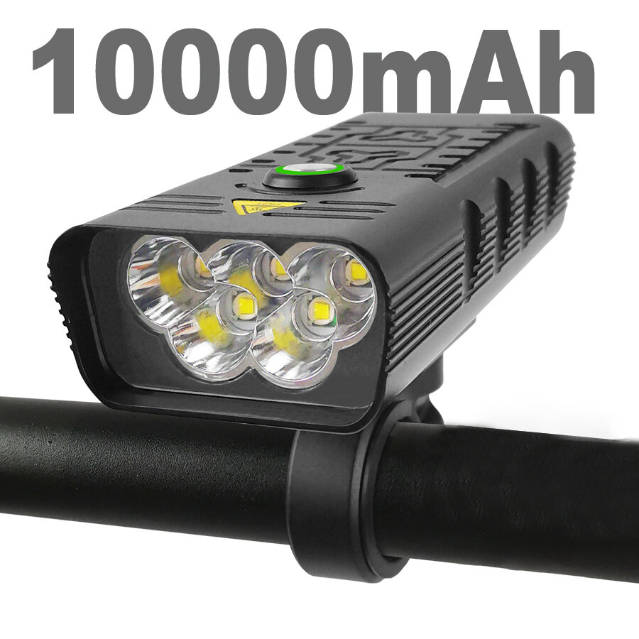 10000mAh Bike Light USB Rechargeable 5000 Lumens Bike Headlight LED Super Bright Flashlight Front Lights and Back Rear light COD