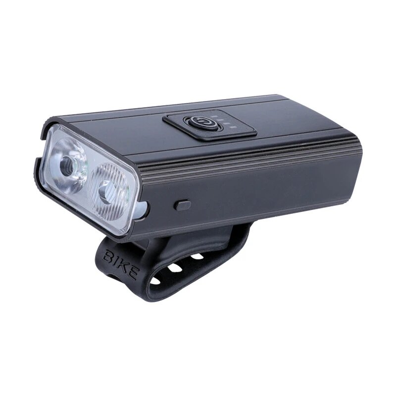 Double-Lamp USB Rechargeable Bike Light Headlight Outdoor Riding Lamp Illumination Bicycle Front Light COD