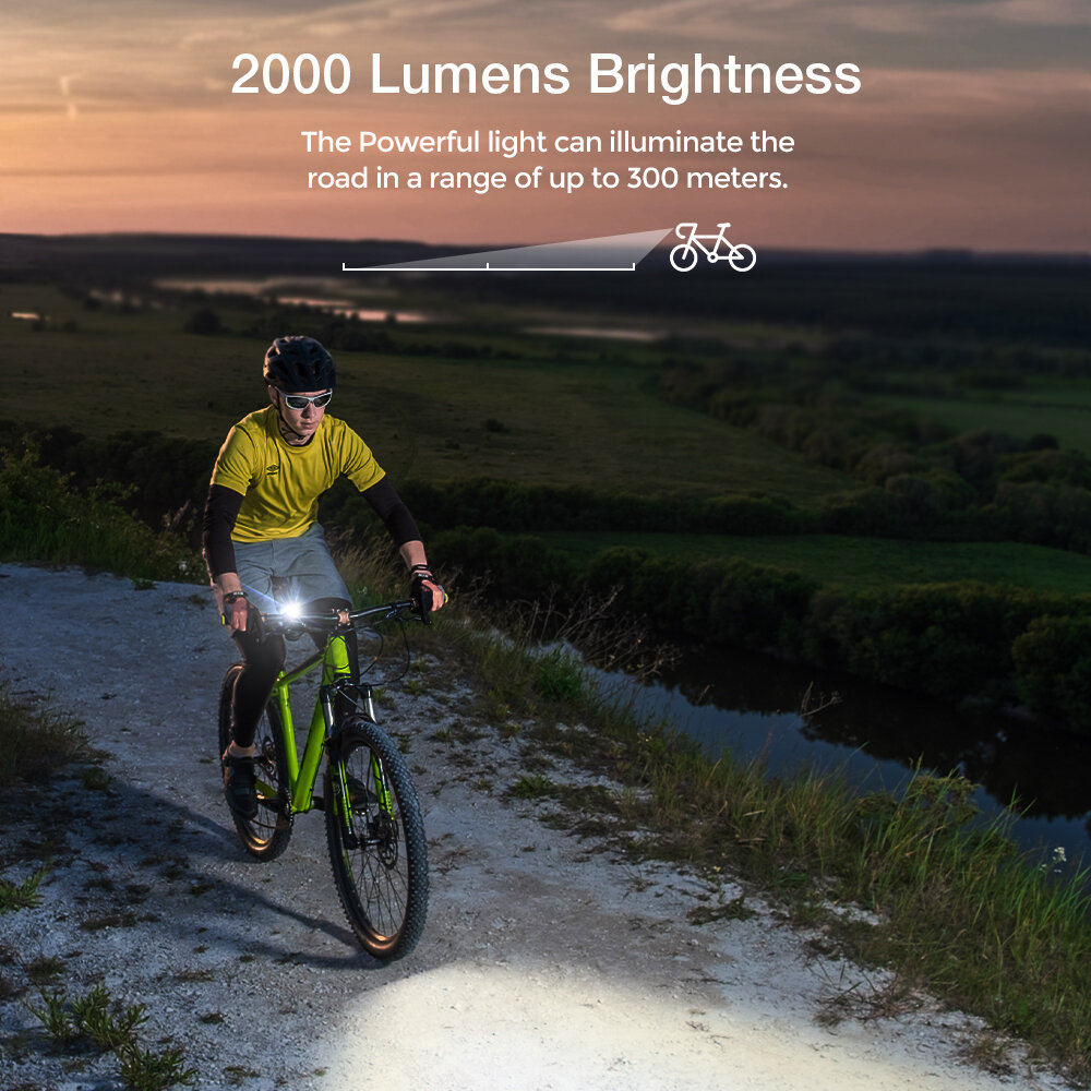Astrolux® BC6 2000Lm Super Bright Bike Headlights 6 LED Large Beads 4800mAh Battery IPX6 Waterproof 5 Light Modes Type-C Fast Charge Aluminum Alloy Bicycle Front Light Flashlight