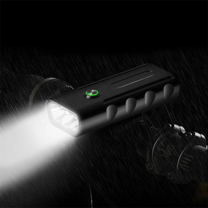 BX3 1500Lm Super Bright Bike Headlight 5200mAh Battery IPX5 Waterproof 3 Light Modes 360° Rotation Aluminum Alloy Bicycle Front Light for Night Cycling