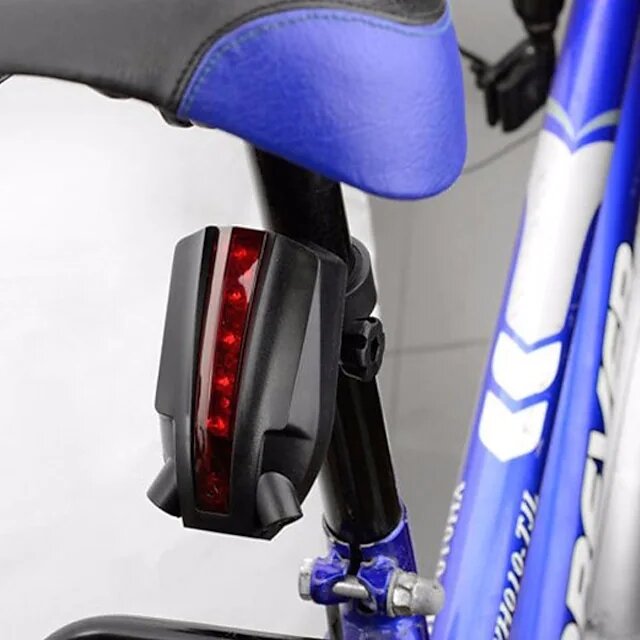 Laser Bike Light Rear Bike Tail Light Safety Light Mountain Bike MTB Bicycle Cycling Waterproof Adjustable Cool Quick Release 50 lm 2 AAA Batteries Red Cycling / Bike / IPX 6