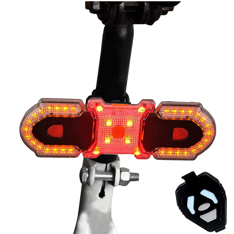 500mAh Steering Bike Tail Light USB Charging Detachable Tail Light Mountain Bike Warning Light COD