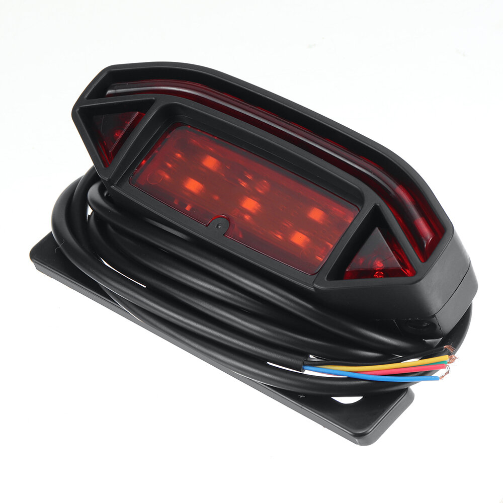12-80V Wide Voltage Tail Light D-06J Driving Electric Vehicle Accessories Night Running Light LED Night Riding Warning Tail Light For Electric Bicycle Electric Scooter