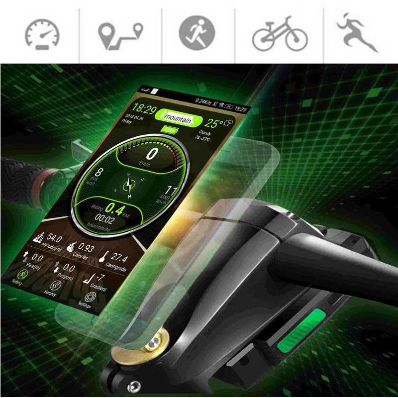 Smart Bike Stem Support APP Powerbank Anti Theft Alarm GPS Data Record Music Player Aluminum Alloy COD
