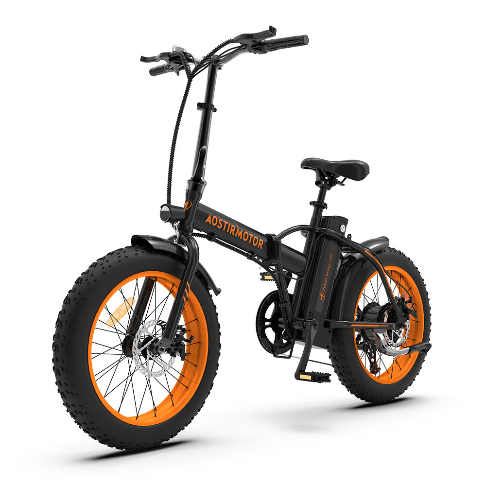[USA Direct] AOSTIRMOTOR A20 Electric Bike 36V 13Ah Battery 500W Motor 20inch Tires 25-35KM Max Mileage 120KG Max Load Folding Electric Bicycle COD