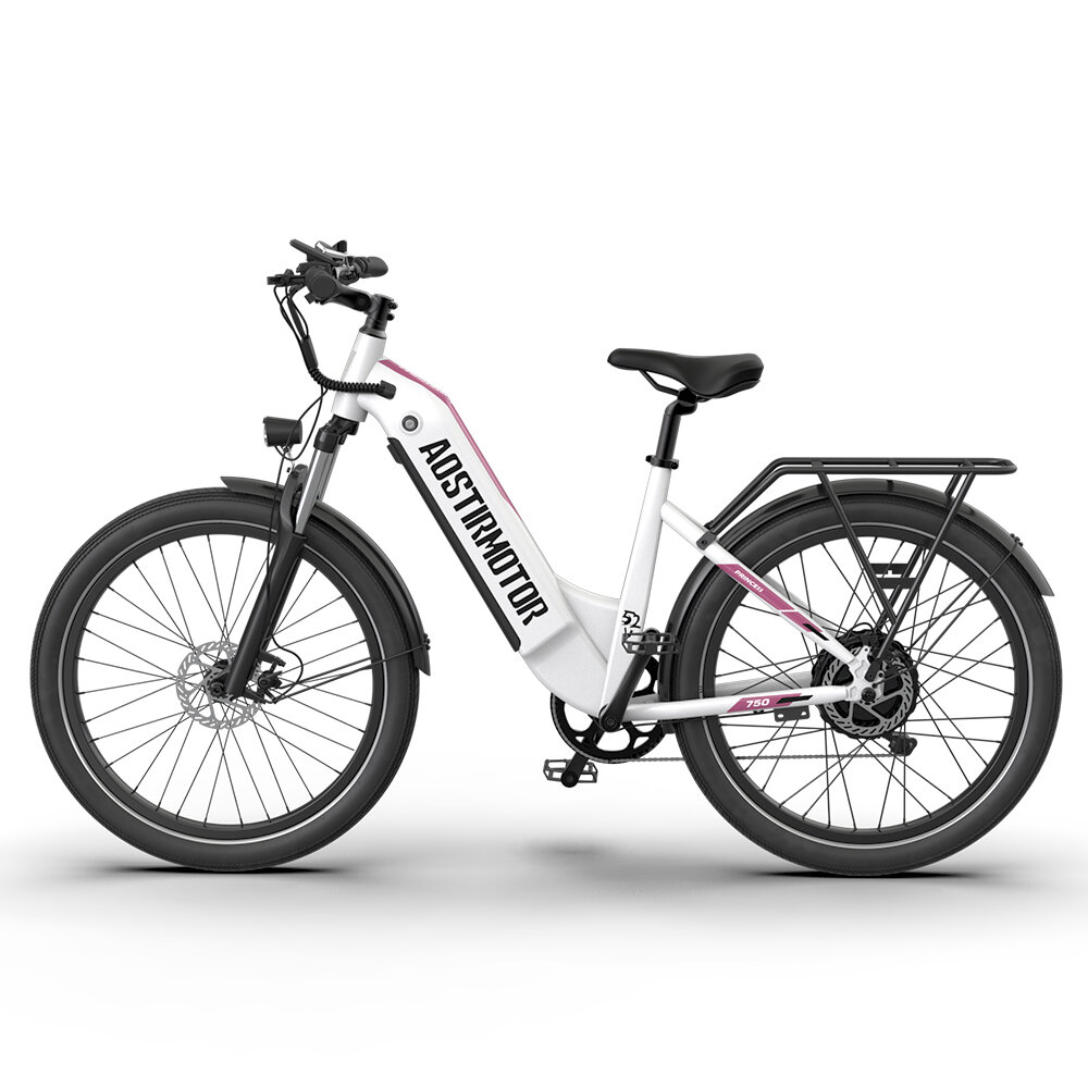 [USA Direct] AOSTIRMOTOR PRINCESS Electric Bike 750W Motor 52V 15Ah Battery 26inch Tires 25-40KM Max Mileage 140KG Max Load Electric Bicycle COD