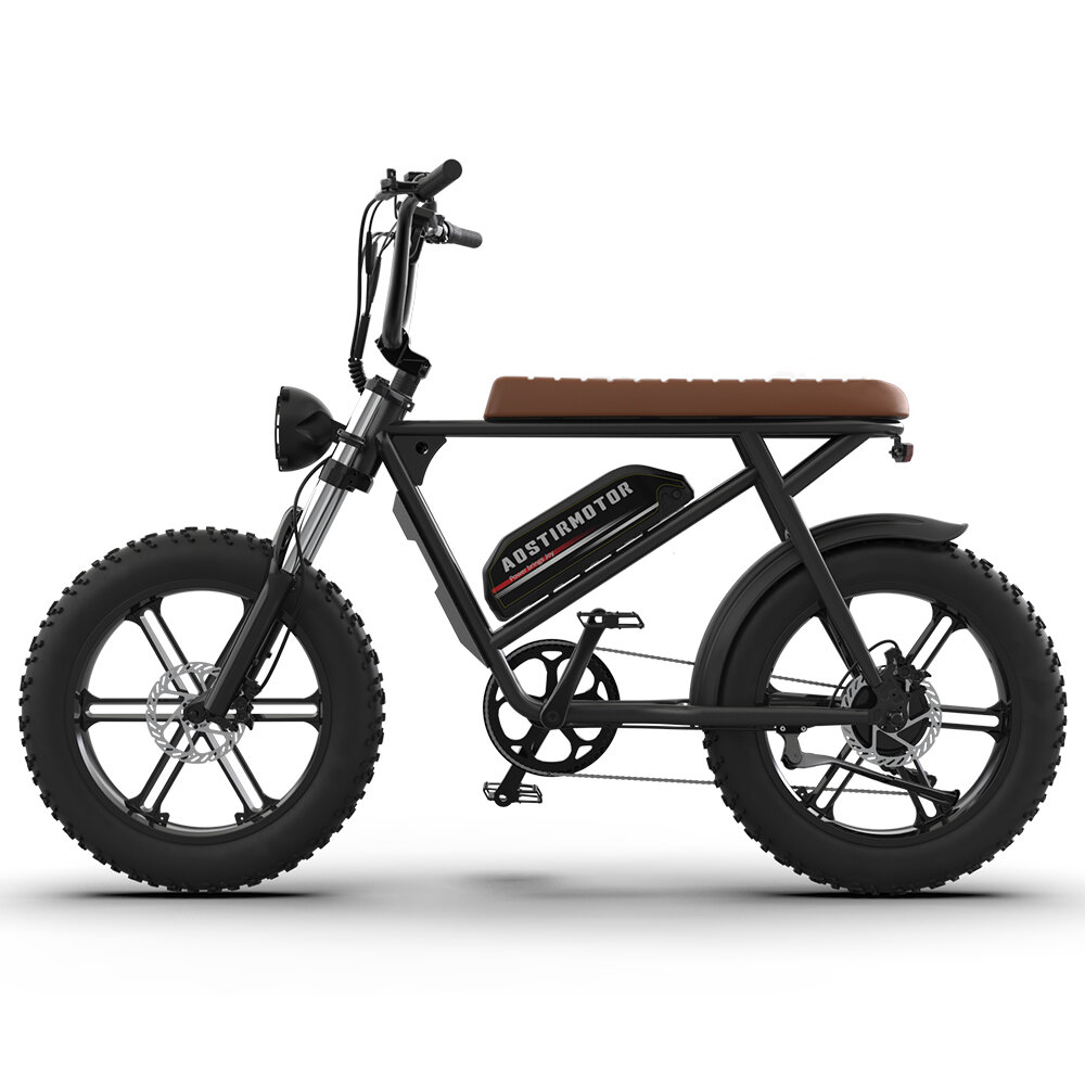 [USA Direct] AOSTIRMOTOR STORM Electric Bike 750W Motor 48V 12.5Ah Battery 20*.40nch Fat Tires 25-35KM Max Mileage 120KG Payload Electric Bicycle COD
