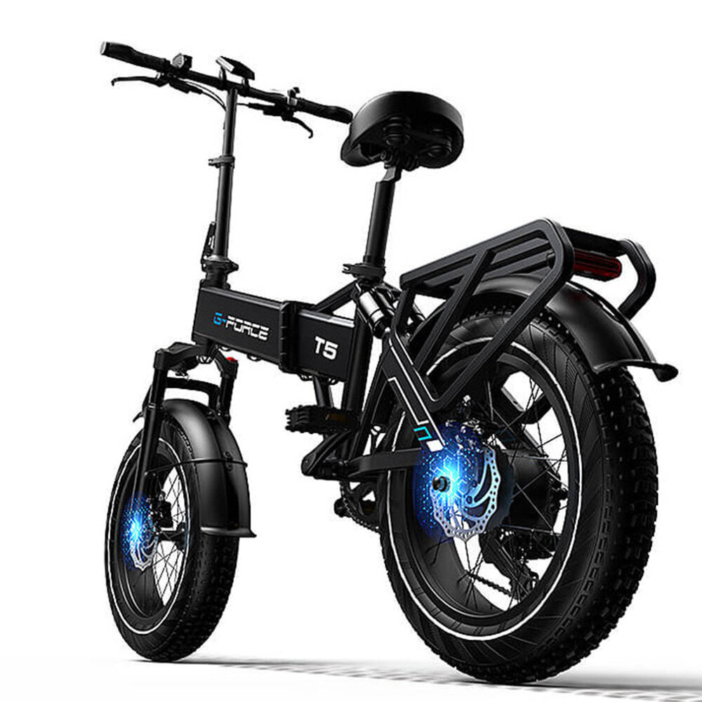 [USA DIRECT] G-FORCE T5 48V 20AH 750W Electric Folding Bicycle 20*4.0 Inch 95-190KM Mileage Range Max Load 180KG COD