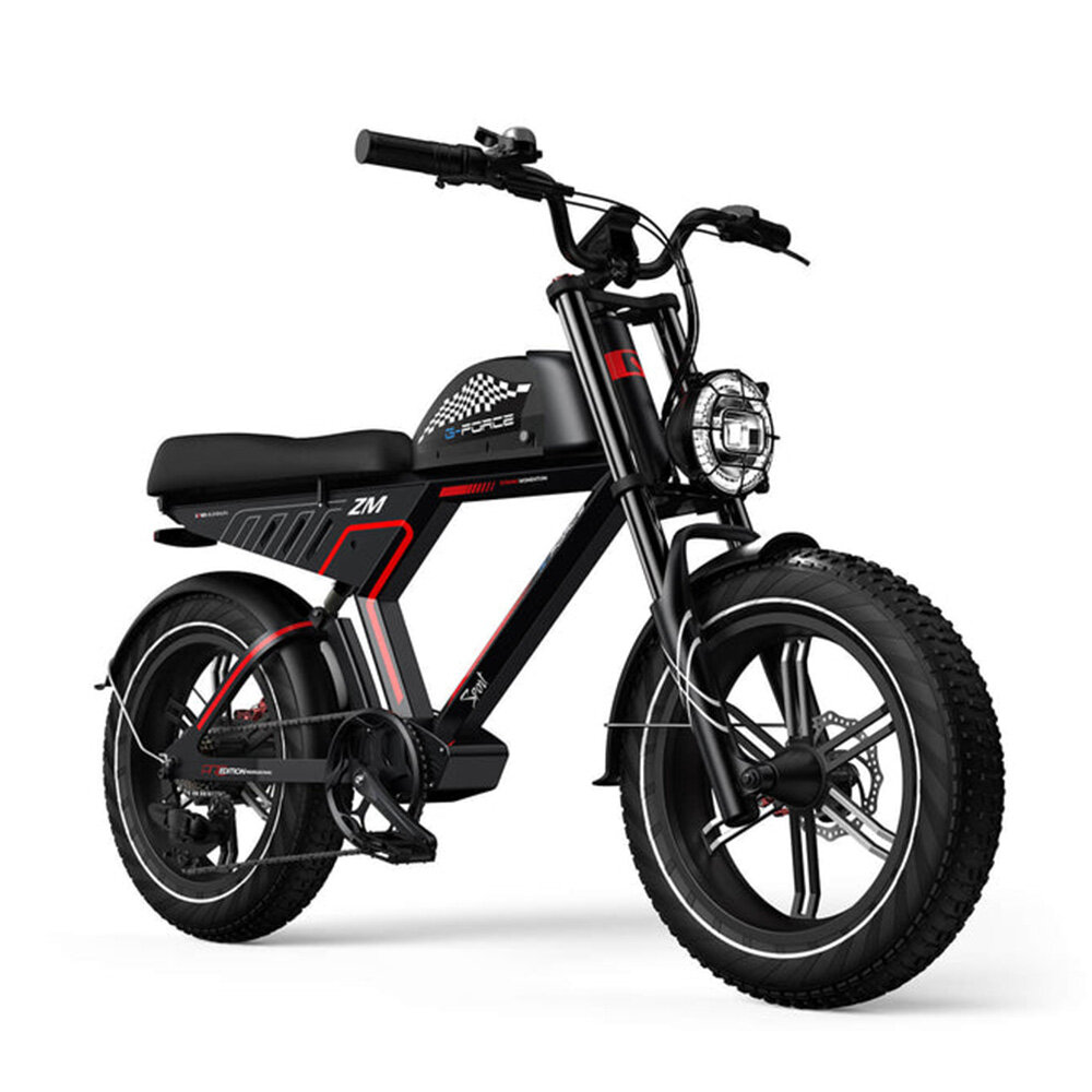 [USA DIRECT] G-FORCE ZM-20Ah 48V 20AH 750W Electric Bicycle 20*4.0 Inch 95-130KM Mileage Range Max Load 180KG COD