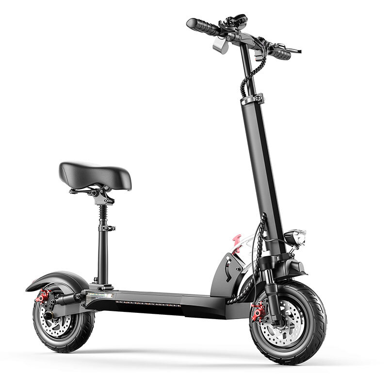 [USA DIRECT] WQ-HVD Electric Scooter 48V 15Ah Battery 800W Motor 10Inch Tires 40-50KM Max Mileage 150KG Max Load Folding E-Scooter w/ Seat COD