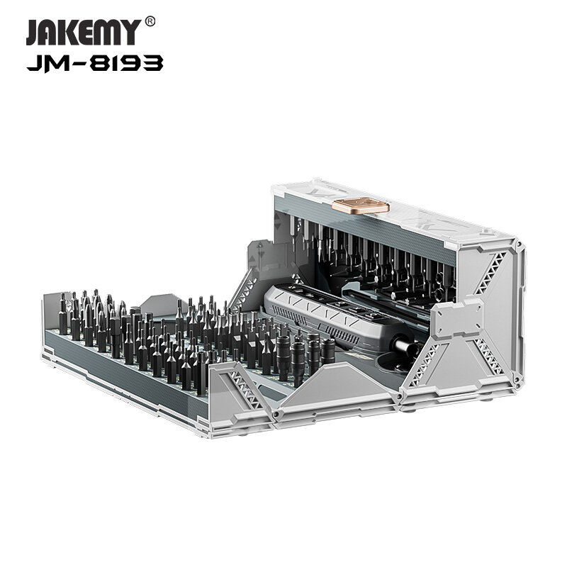 JM-8193 3.7V 3 Speed Electric Screwdriver Kit Mini Container Multifunctional 500mAh Battery Multi-bit Portable Utility for Easy DIY Tasks COD