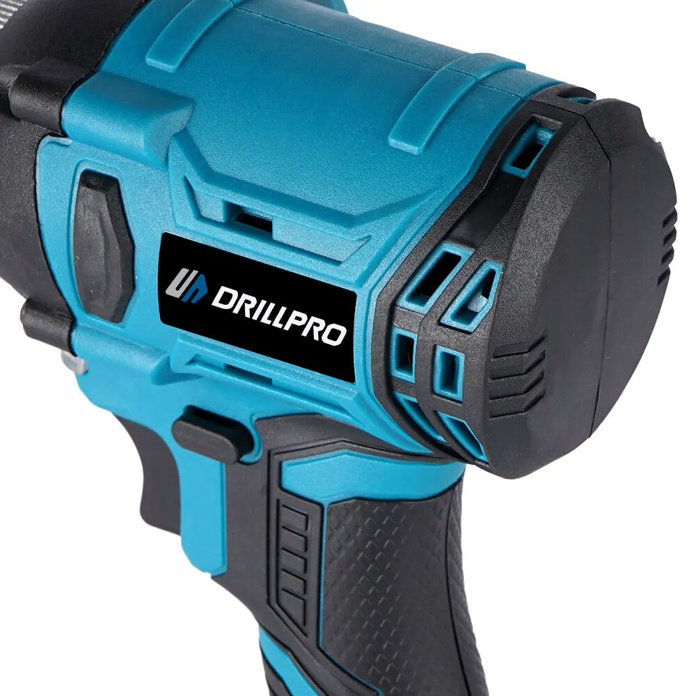 Drillpro 720W Brushless Electric Rivet Gun High Power Cordless Tool with 2000RPM Speed 588N.M Torque Suitable for 2.4~5.0mm Rivets Compatible with Mak 18V Battery Powerful Efficient Versatile