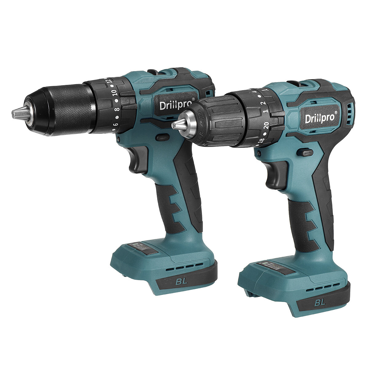 Drillpro 10mm/13mm Cordless Brushless Impact Drill Driver Rechargable Electric Screwdriver Driver Fit Makita COD
