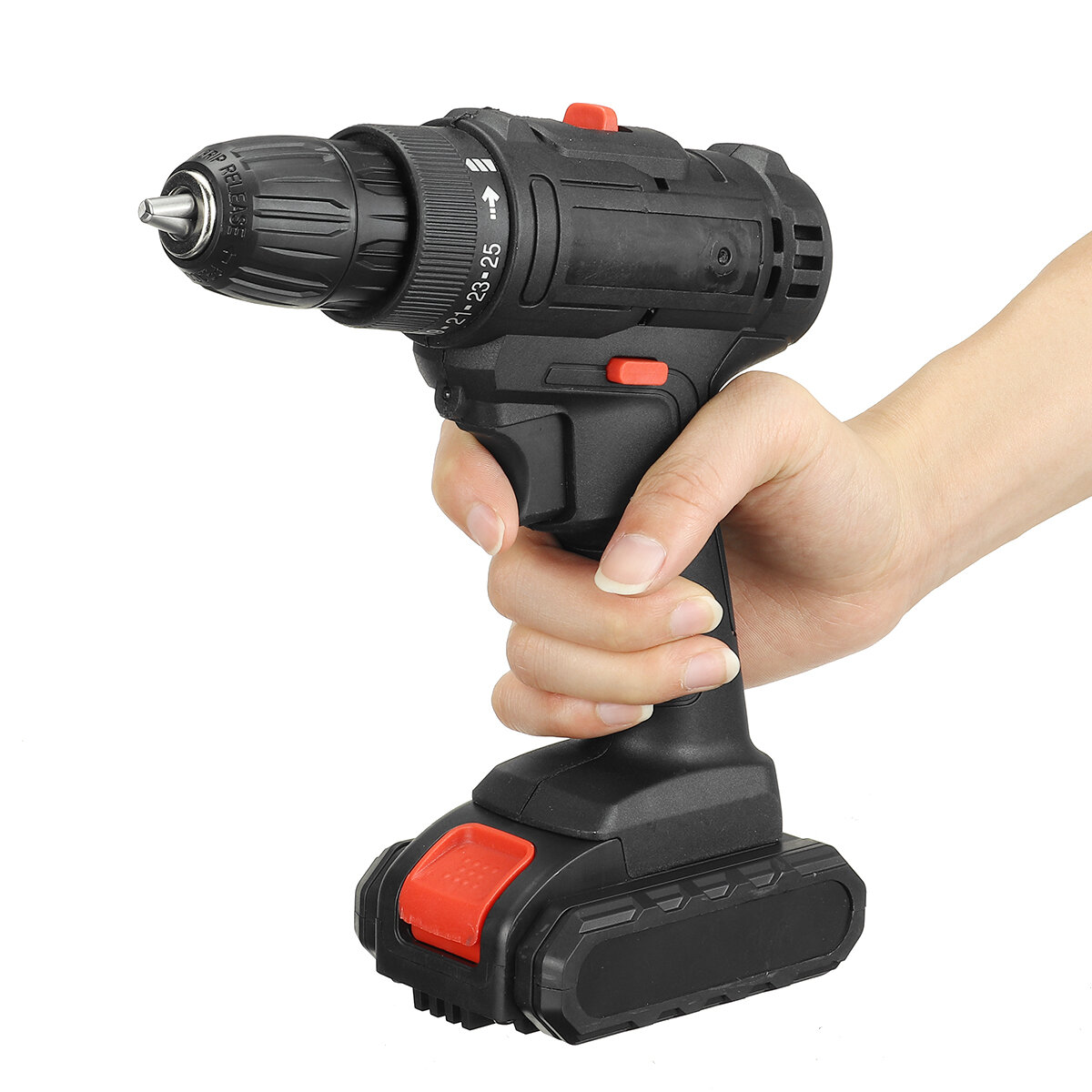 21V 2 Speed Household Lithium Battery Cordless Drill Driver Power Drill Electric Drill With Battery COD