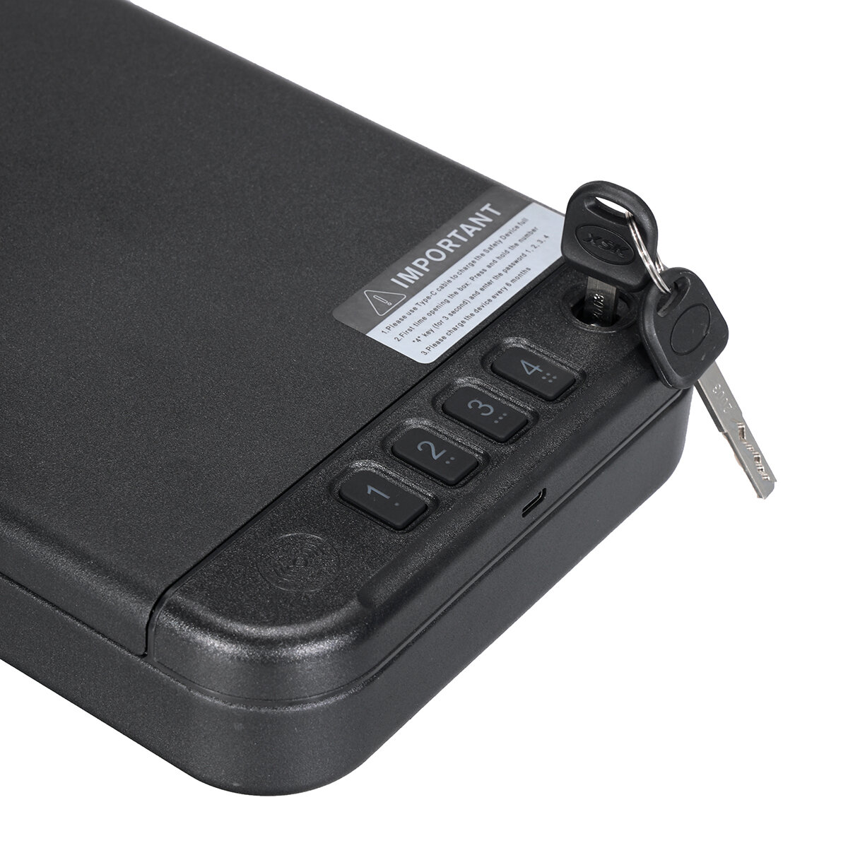 BlackSmith Portable Key Lock Safe Box with Key Cable Lock for Cars Travel 3 Ways Quick Access Lock Box with RFID Digital Keypad Backup Keys Unlock COD
