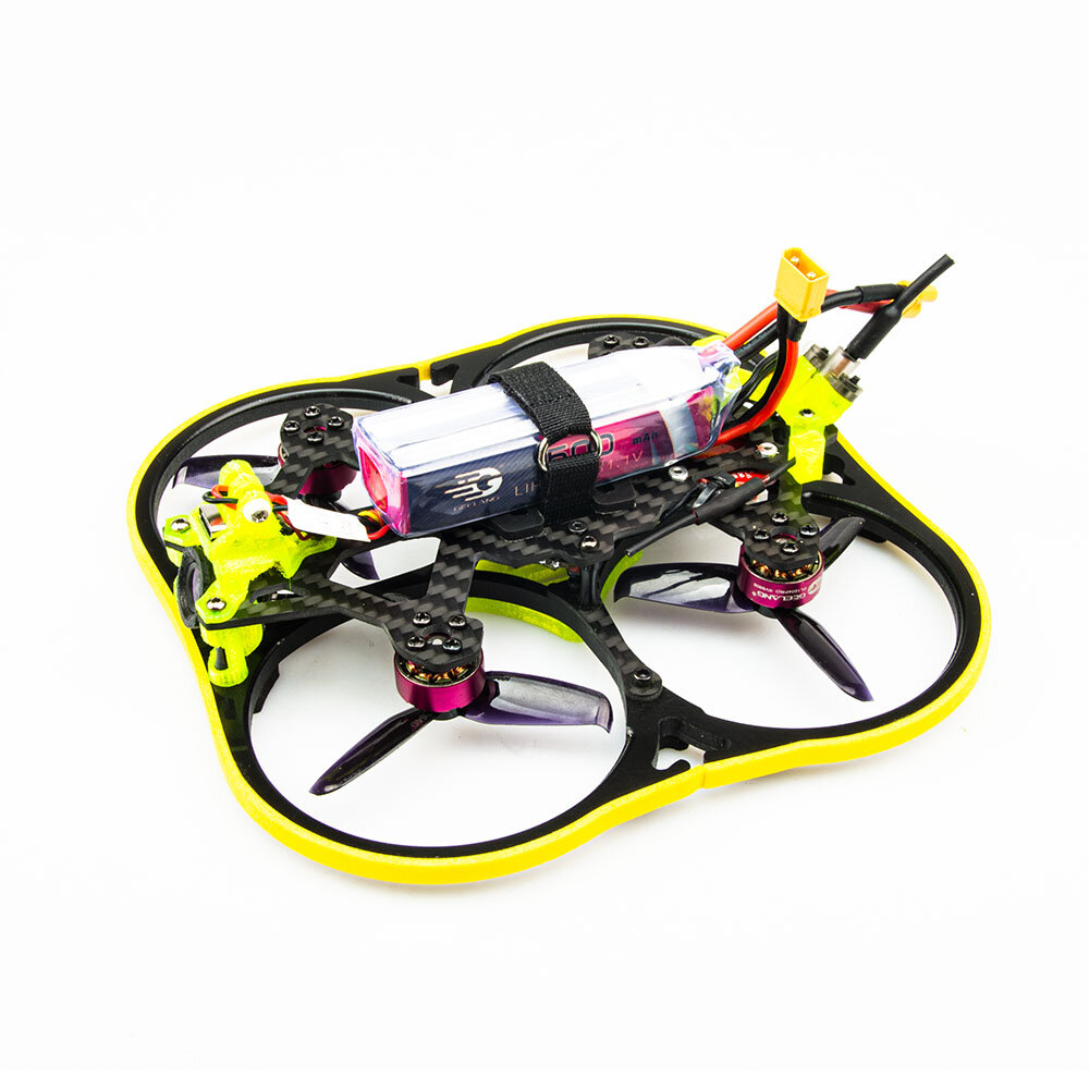 GEELANG KUDA 100X 99mm Wheelbase 3S 2.5 Inch Whoop FPV Racing Drone PNP BNF with F4 AIO 20A ESC 5.8g 600W VTX CADDX ANT 1200TVL Camera for Beginner COD