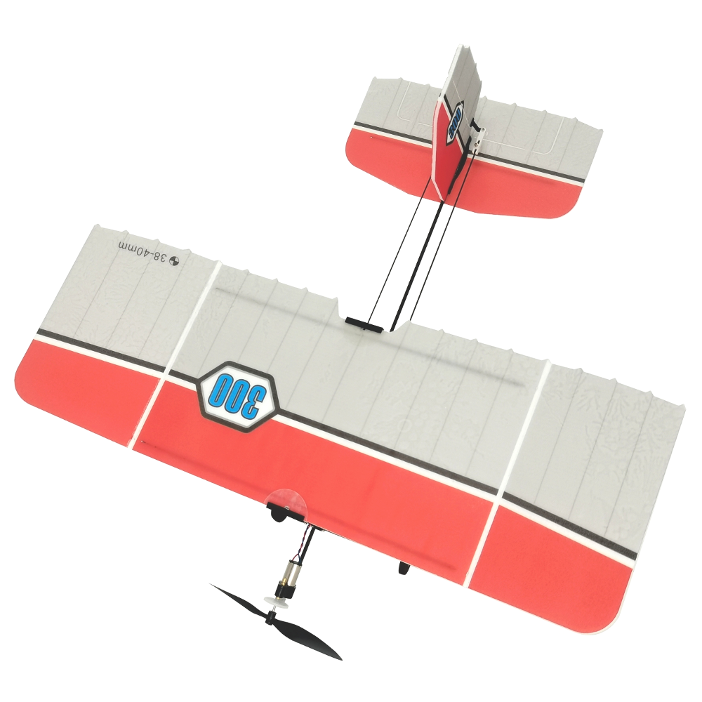 TY Model 300 Red 300mm Wingspan PP Foam DIY Micro Indoor Slow Flyer RC Airplane Glider KIT With Gear Box for Beginners COD