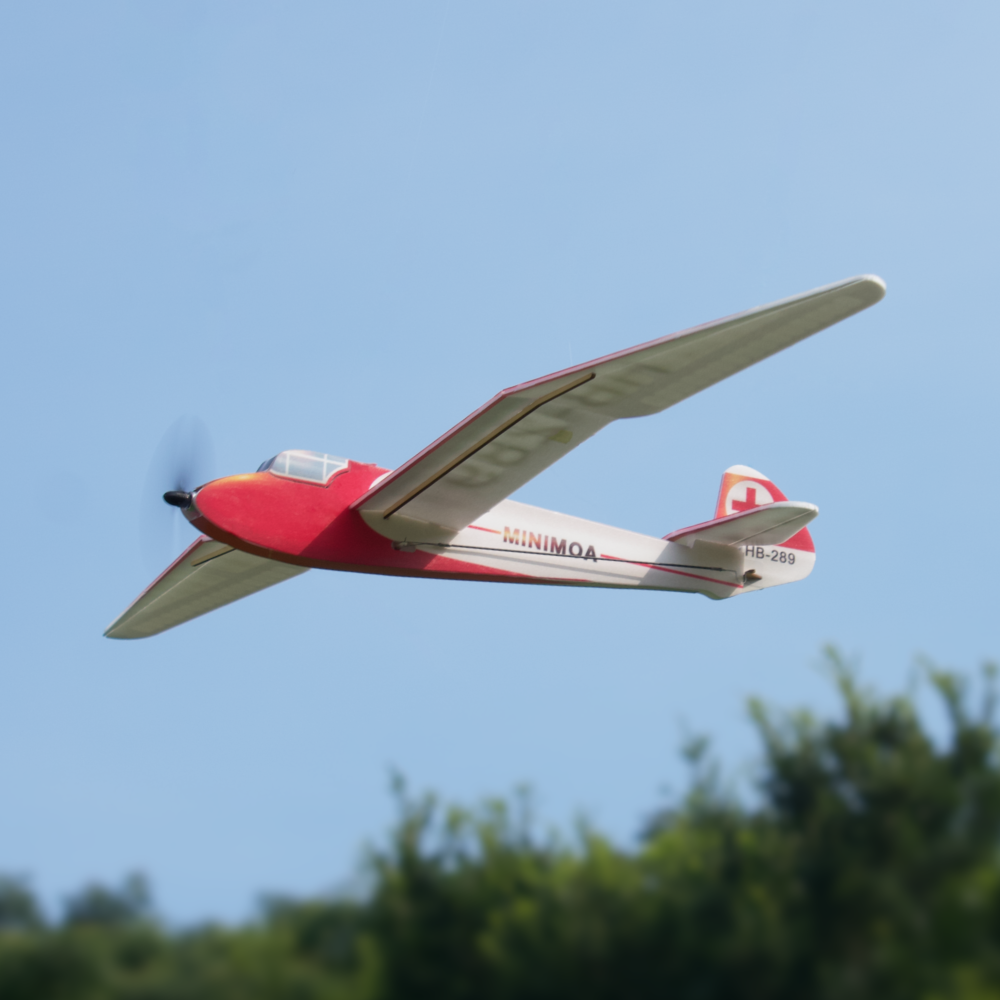Minimumrc Minimoa Glider Gull-wing 700mm Wingspan KT Foam Micro RC Aircraft Airplane KIT With Motor COD