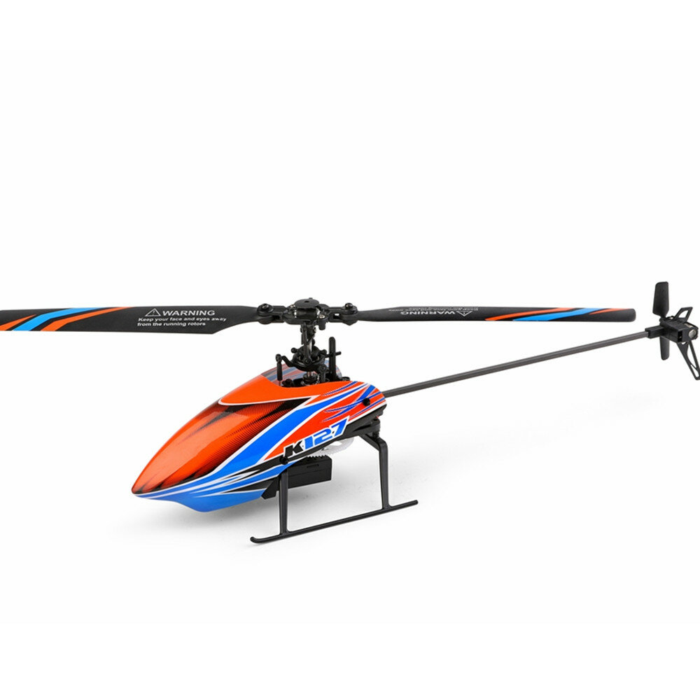 XK K127 4CH 6-Axis Gyro Altitude Hold Flybarless RC Helicopter RTF COD
