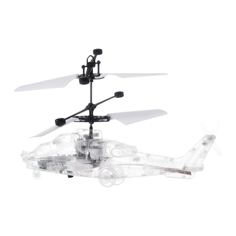 Gesture Sensing Smart Levitation Led Light Altitude Hold Transparent RC Helicopter Kids Toys COD