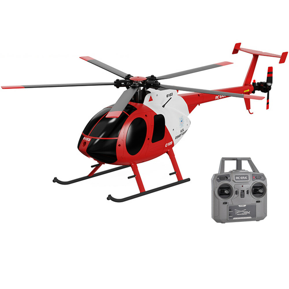 RC ERA C189 MD500 2.4G 4CH UAV 1:28 Fixed Height Single Blade Flybarless RC Helicopter RTF COD