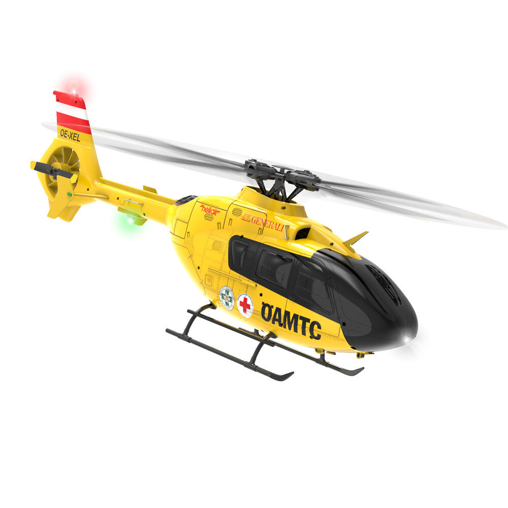 YXZNRC F06 2.4G 6CH 1:36 EC135 Scale Yellow Fuselage Flybarless RC Helicopter RTF COD