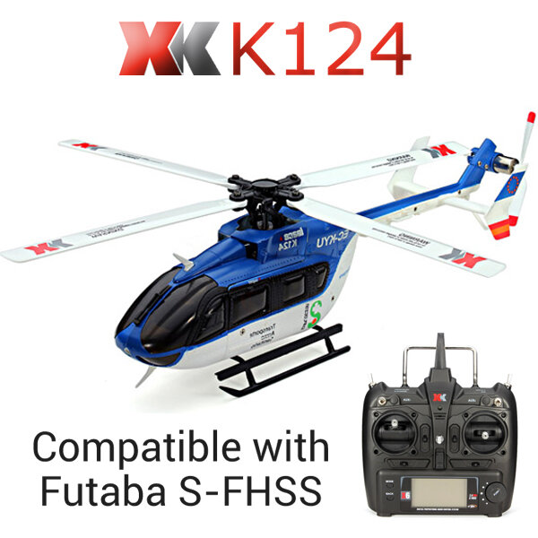 XK K124 6CH Brushless EC145 3D6G System RC Helicopter RTF COD