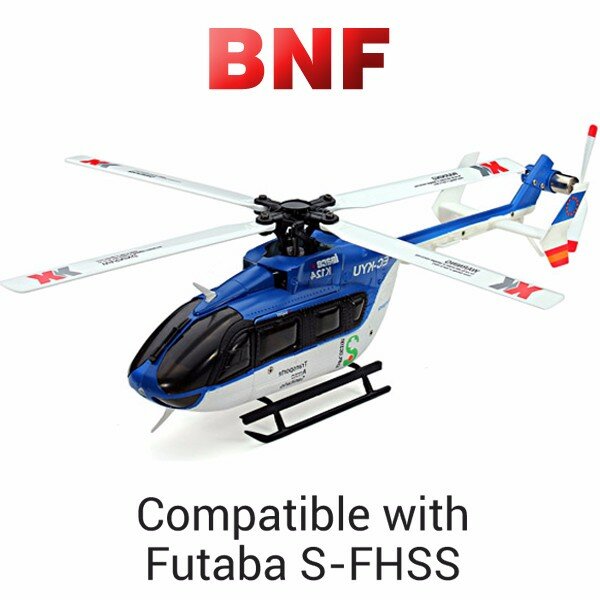 XK K124 6CH Brushless EC145 3D6G System RC Helicopter BNF COD